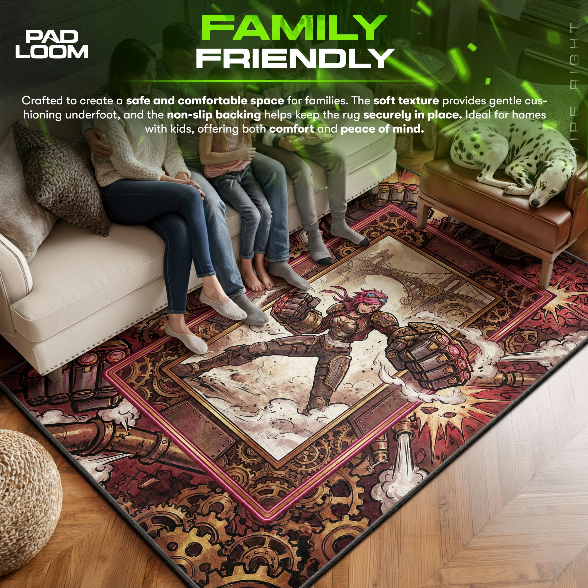 Vi Hextech Smash Rug - League of Legends Chair Mat