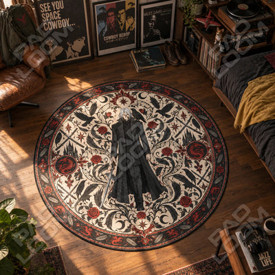 Vicious Raven Round Rug - Cowboy Bebop Chair Mat