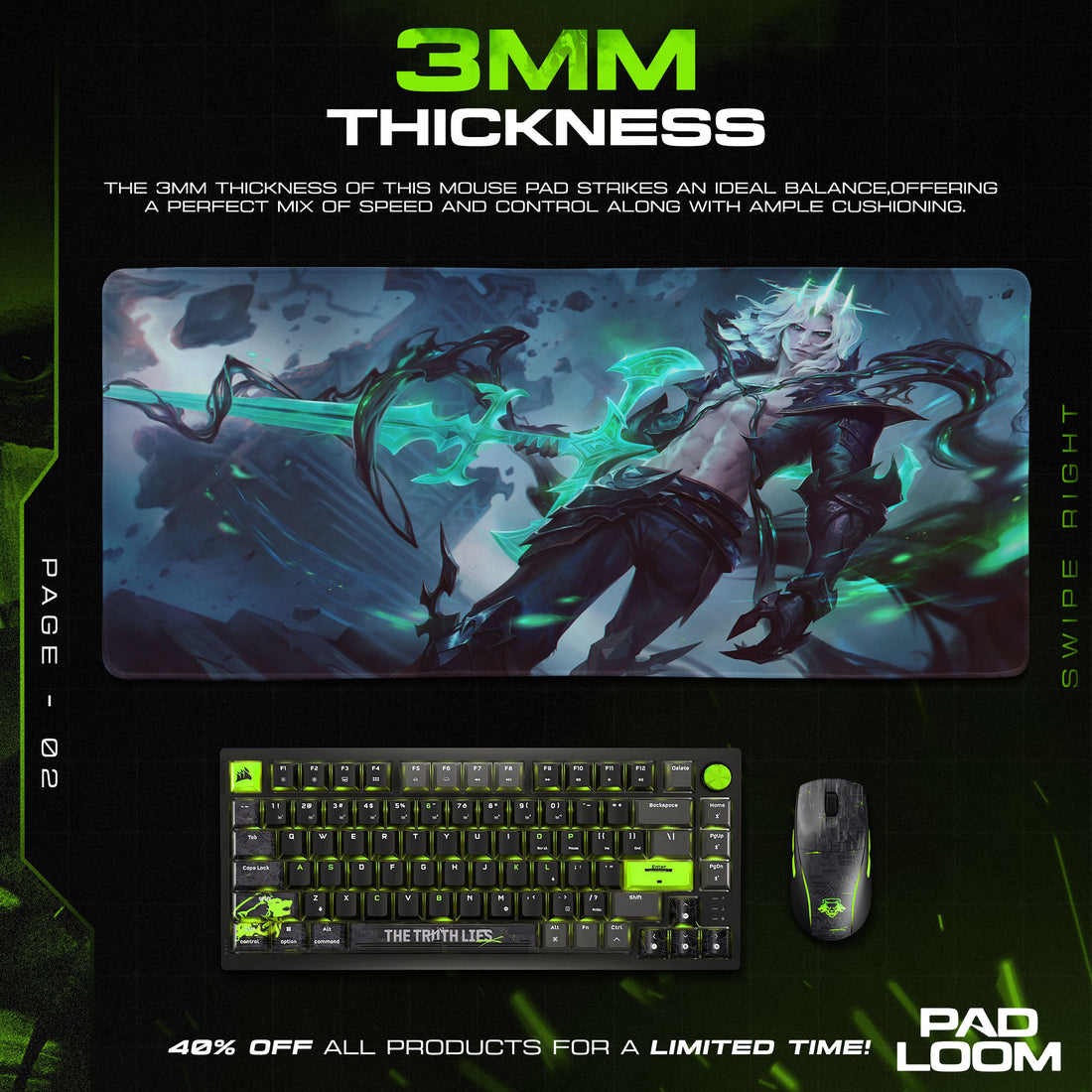 Viego Ruination Mouse Pad, League Shadow Isles Gaming Desk Mat