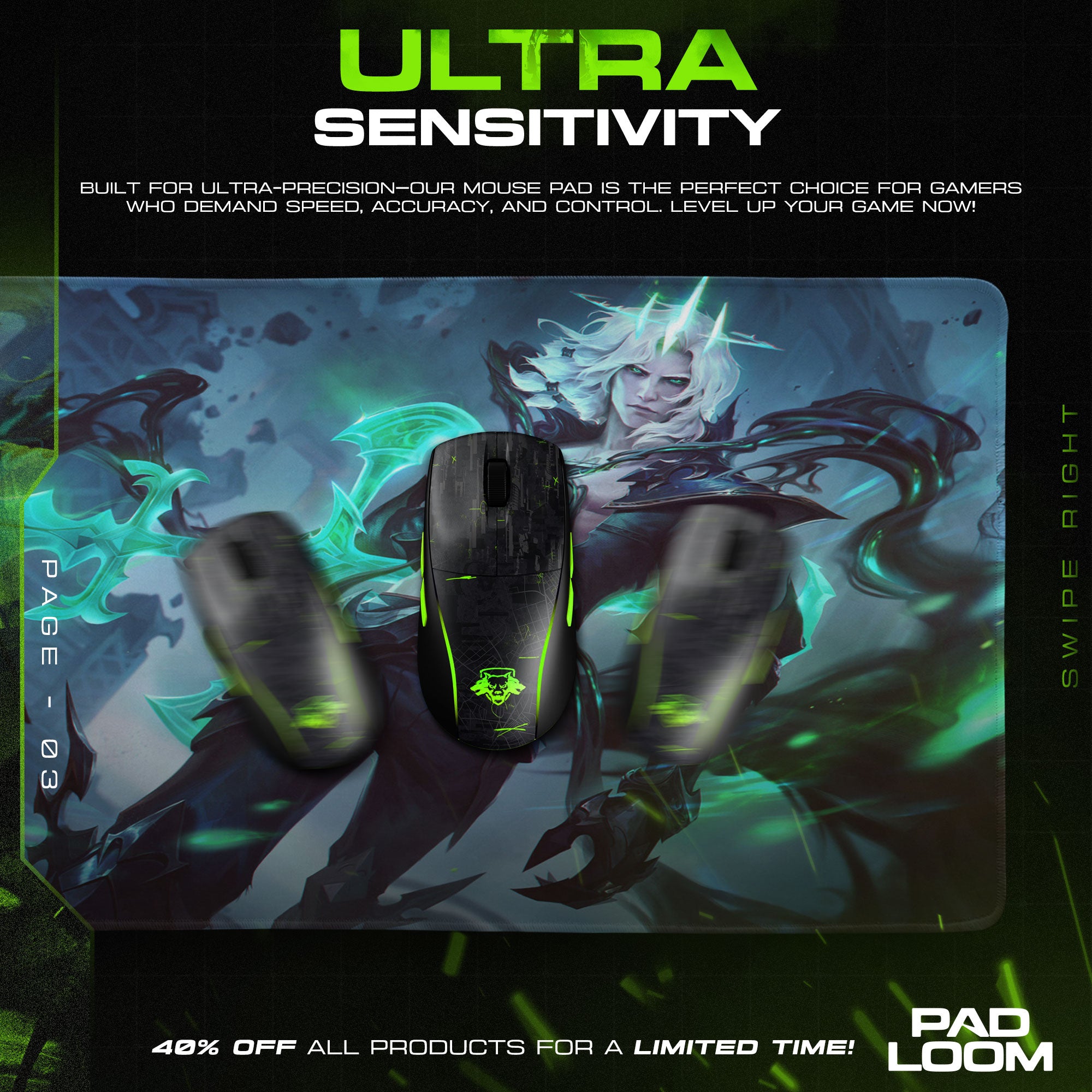 Viego Ruination Mouse Pad, League Shadow Isles Gaming Desk Mat