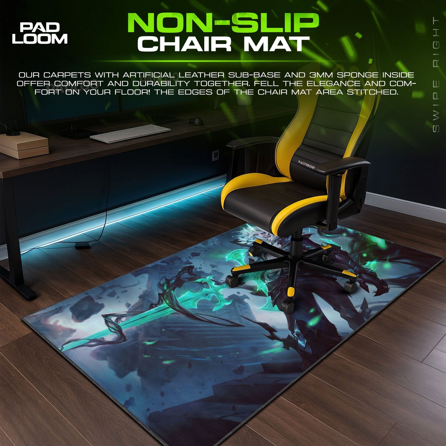 Viego Ruination Mouse Pad, League Shadow Isles Gaming Desk Mat Padloom