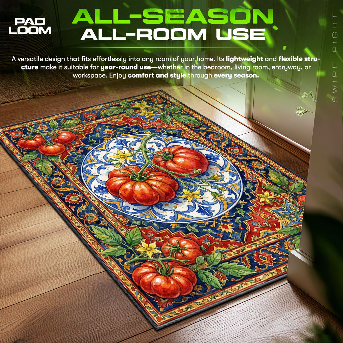 Detailed close-up of Vine rug pattern