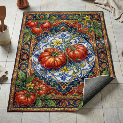 Vine Tomato Rug — Italian Garden Kitchen Floor Mat