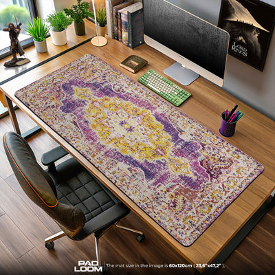 Vintage Ornamental Pattern Mouse Pad, Artistic Gamer Desk Mat