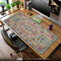 Vintage Pastel Medallion Mouse Pad, Artistic Gamer Desk Mat Padloom