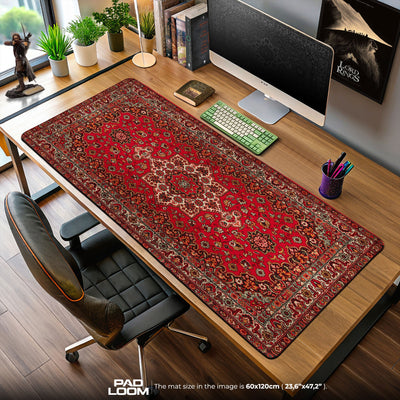 Vintage Persian Red Mouse Pad, Artistic Gamer Desk Mat