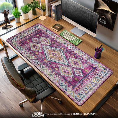 Vintage Pink Diamond Mouse Pad, Artistic Gamer Desk Mat