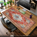 Vintage Rust Medallion Mouse Pad, Artistic Gamer Desk Mat Padloom