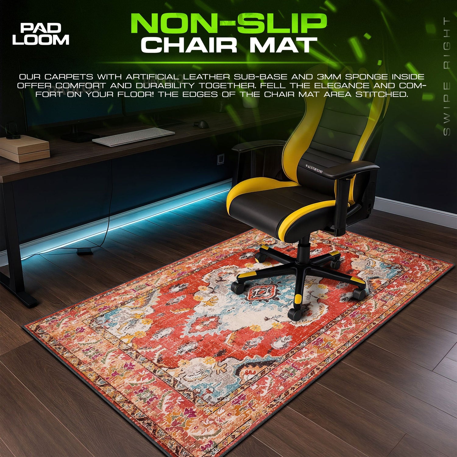 Vintage Rust Medallion Mouse Pad, Artistic Gamer Desk Mat Padloom