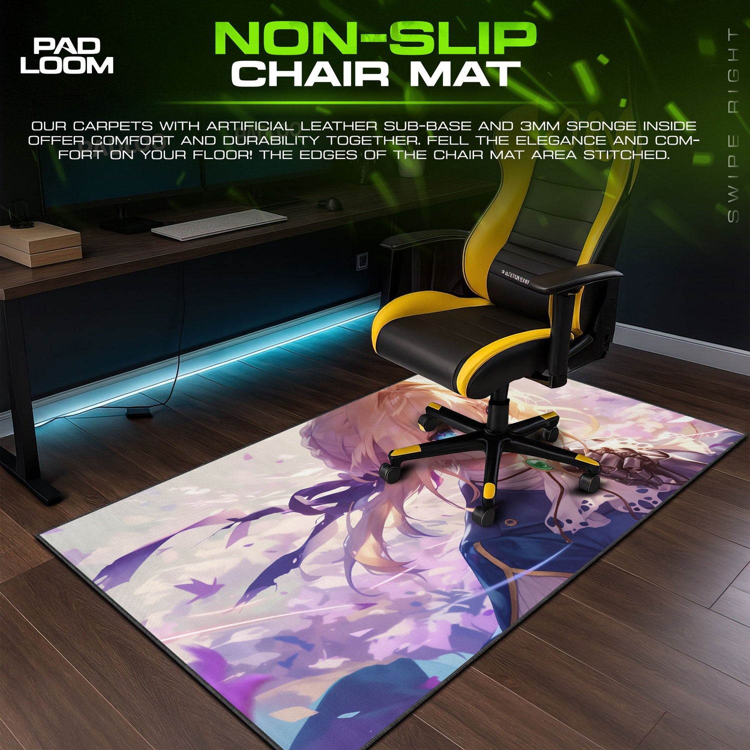 Violet Evergarden Mouse Pad, Blossom Scene Gaming Desk Mat Padloom