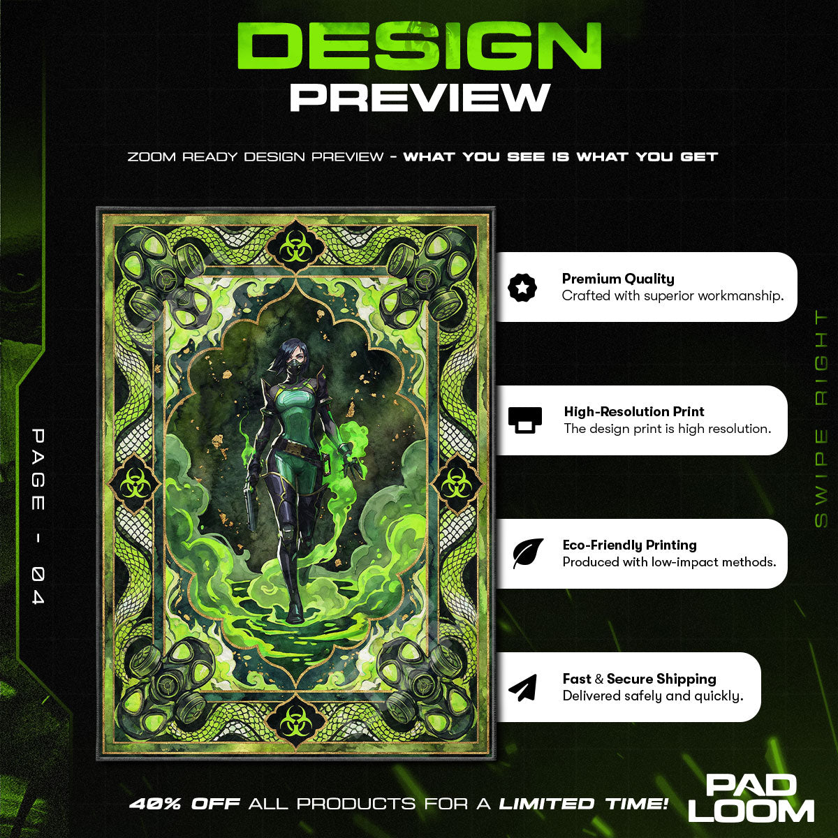 Viper Poison Pit Rug - Valorant Chair Mat