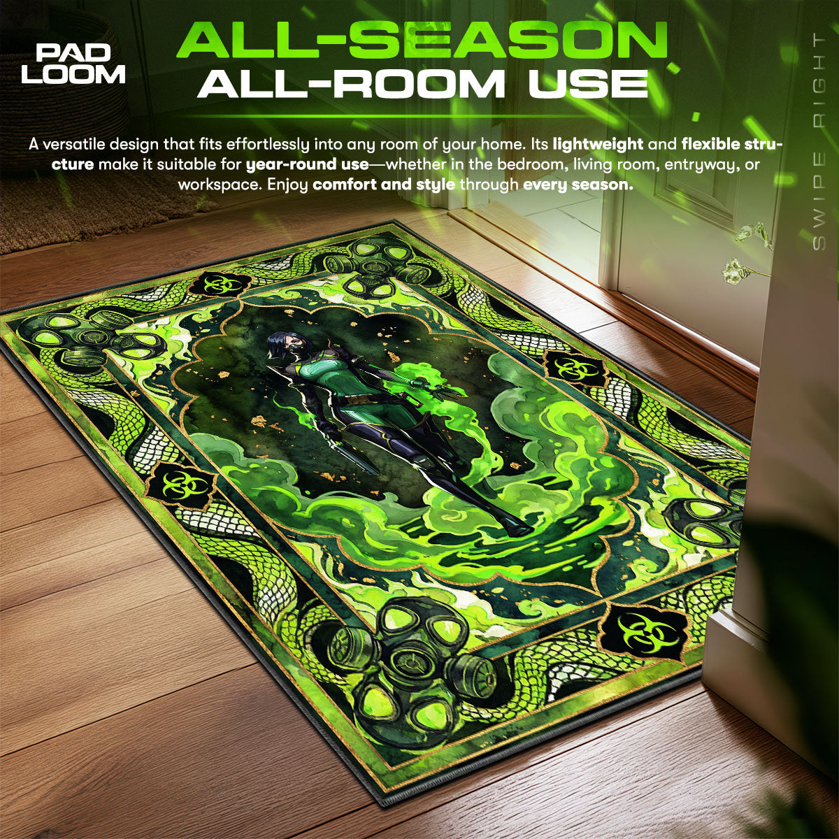 Viper Poison Pit Rug - Valorant Chair Mat