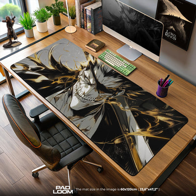 Vizard Ichigo Fury Mouse Pad, Bleach Anime Gaming Desk Mat