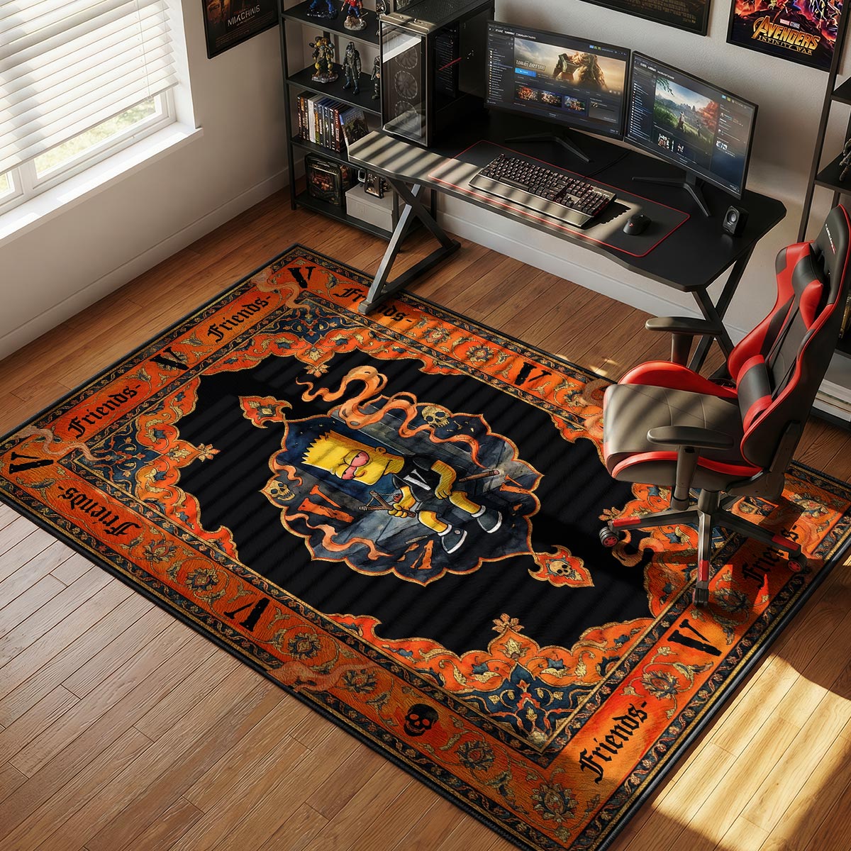 Vlone Friends Bart Simpson Streetwear Floor rug — main product view
