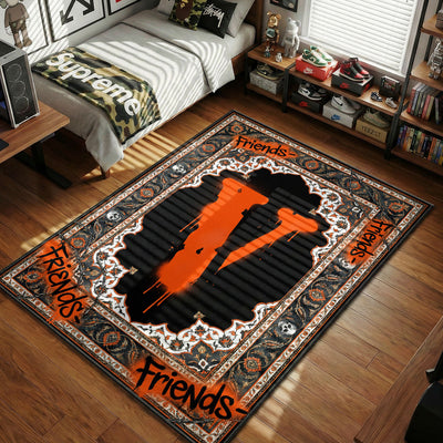 VLONE Orange Friends Rug - Streetwear Floor Mat
