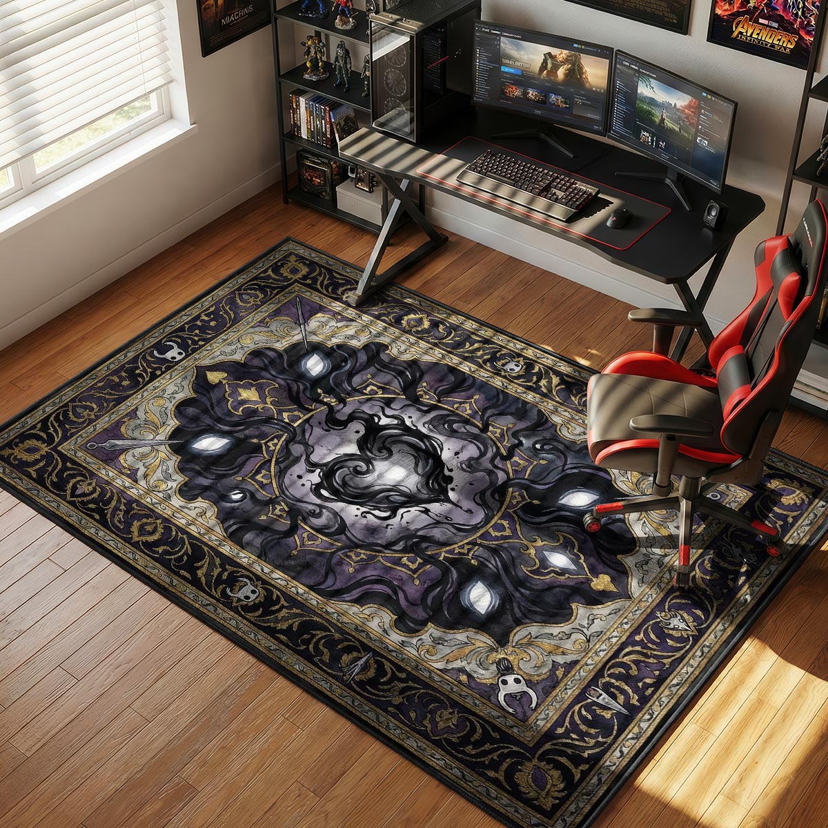 Void Heart Abyss Hollow Knight Chair rug — main product view