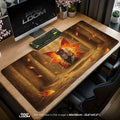 Volcarona Sun Temple Mouse Pad – gaming desk mat by Padloom