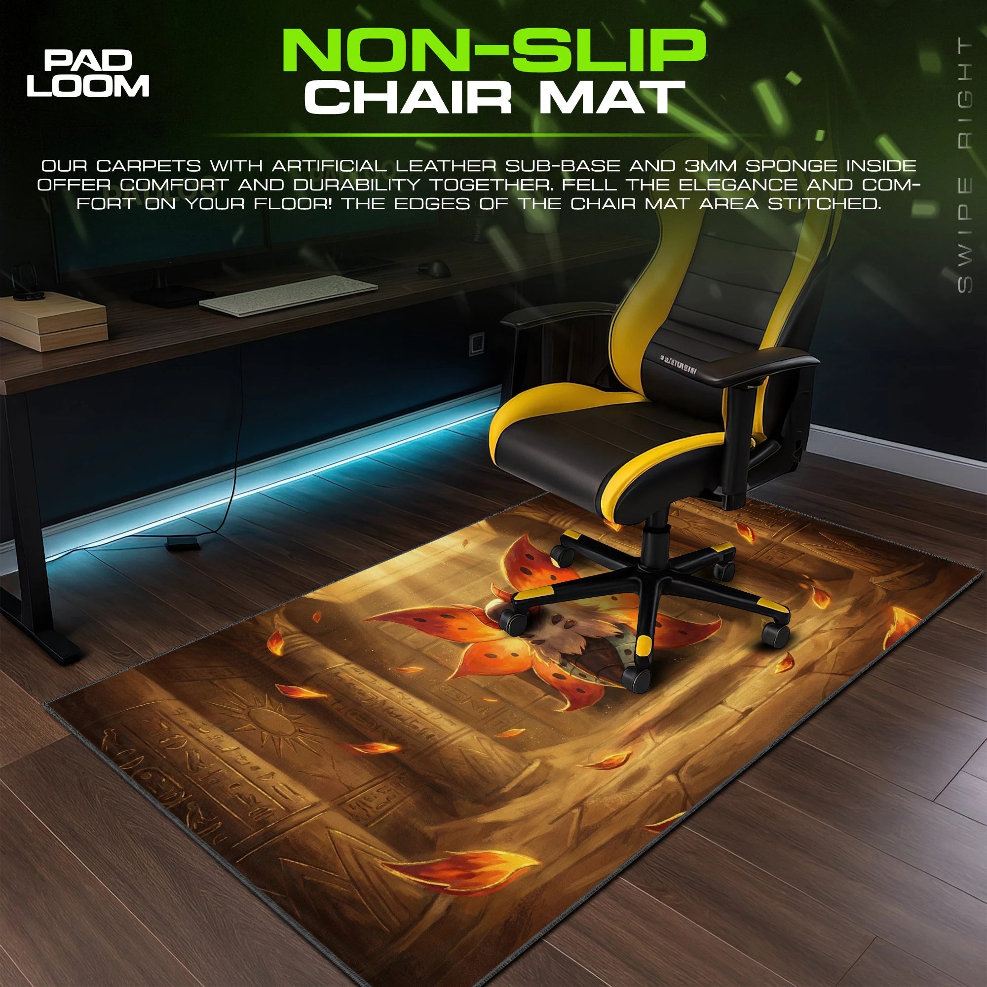 Volcarona Sun Temple Mouse Pad - Pokemon Desk Mat