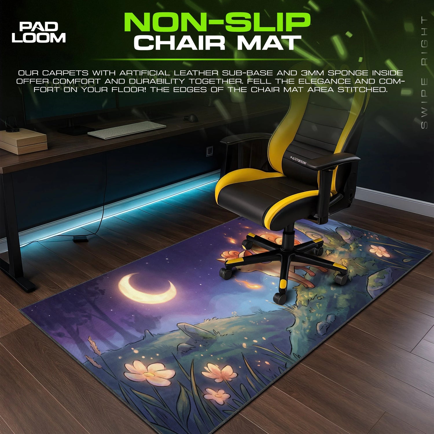 Vulpix Moonlit Meadow Mouse Pad - Pokémon Desk Mat