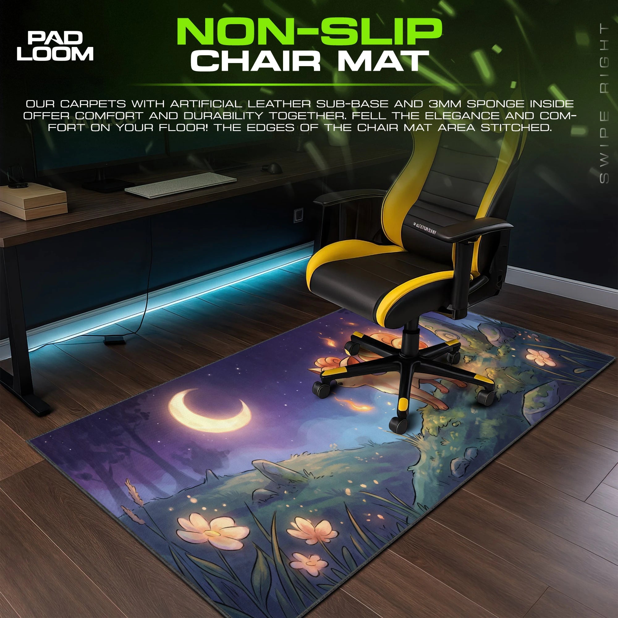 Vulpix Moonlit Meadow Mouse Pad - Pokémon Desk Mat