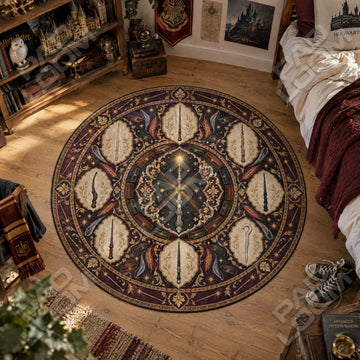 Wand Medallion Round Rug - Harry Potter Chair Mat