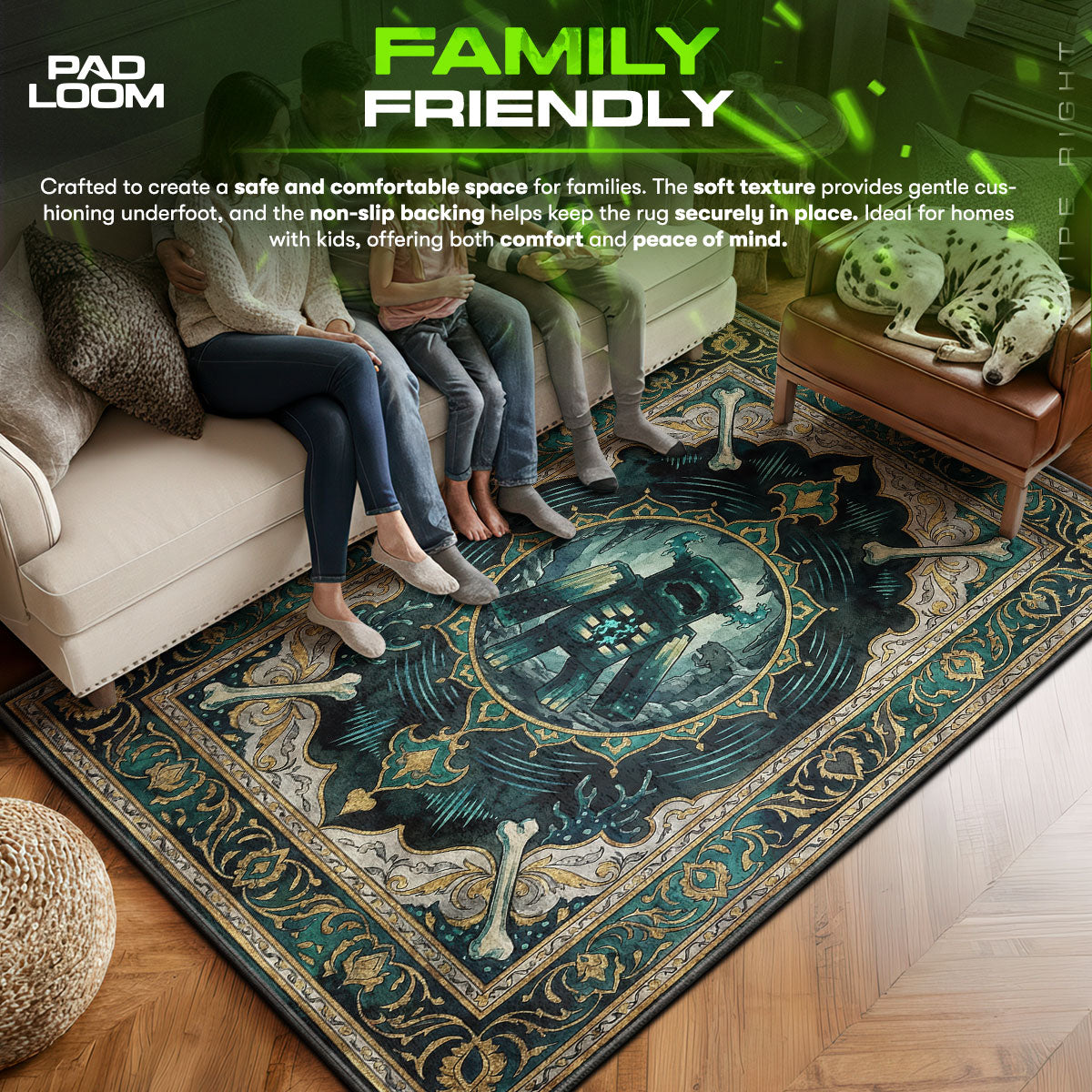 Warden Deep Dark Rug - Minecraft Chair Mat