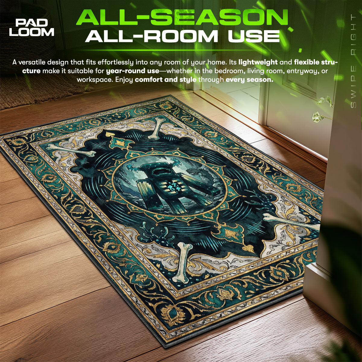Warden Deep Dark Rug - Minecraft Chair Mat