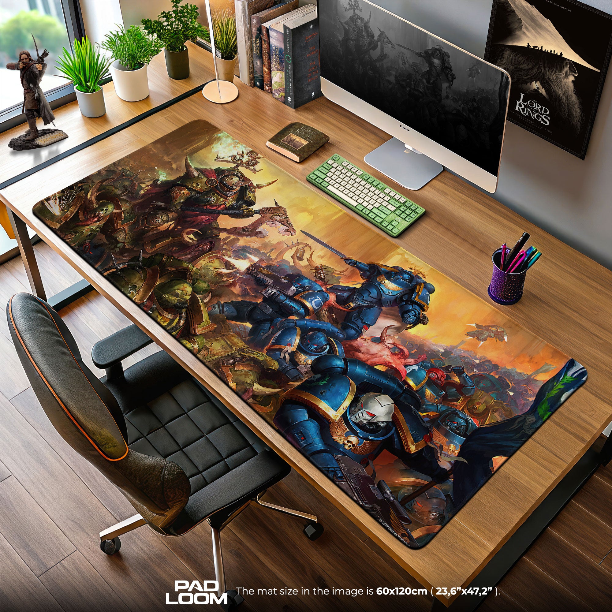 Warhammer 40K Battle Mouse Pad, Sci-Fi Gaming Desk Mat
