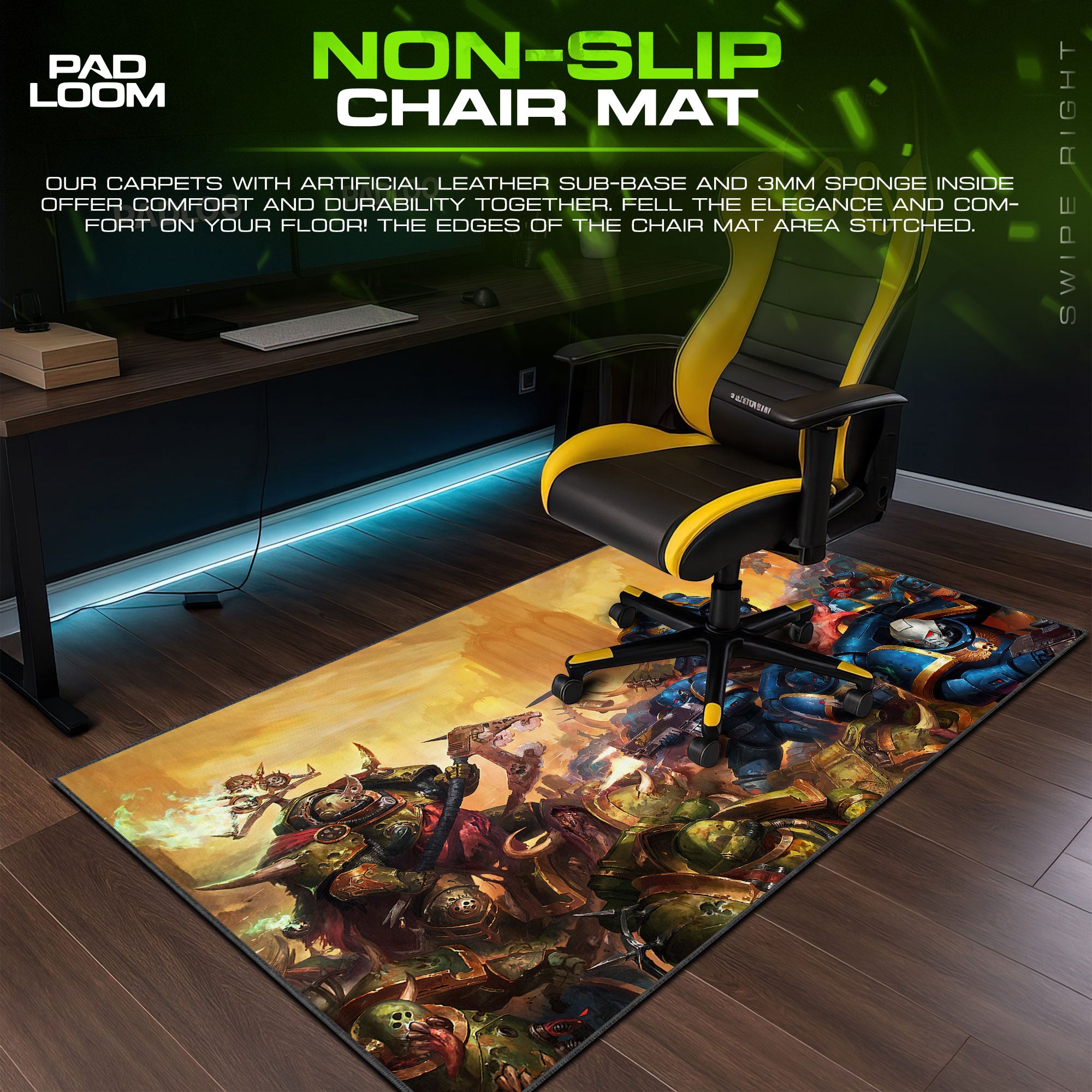 Warhammer 40K Battle Mouse Pad, Sci-Fi Gaming Desk Mat