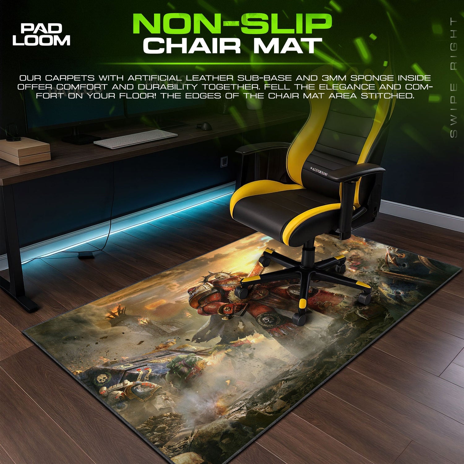 Warhammer 40K Mouse Pad, Space Marine Gaming Desk Mat Padloom