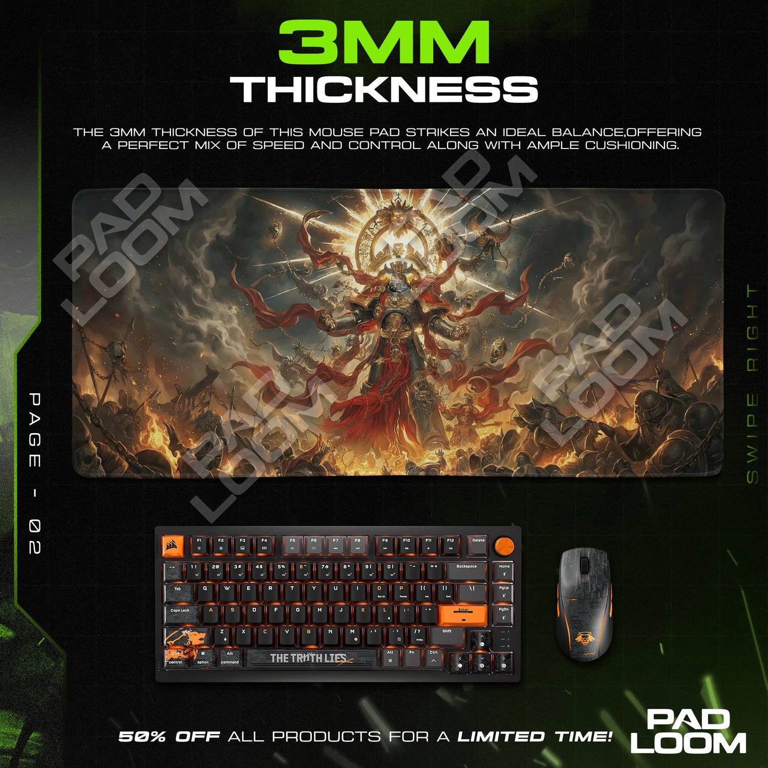 Warmaster Ashen Host Mouse Pad - Warhammer Desk Mat