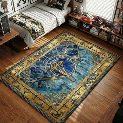 Warriors Map Rug - Basketball Floor Ma