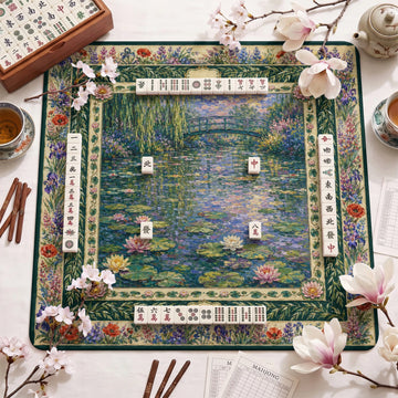 Water Lily Pond Mahjong Mat - Mah Jongg Mat