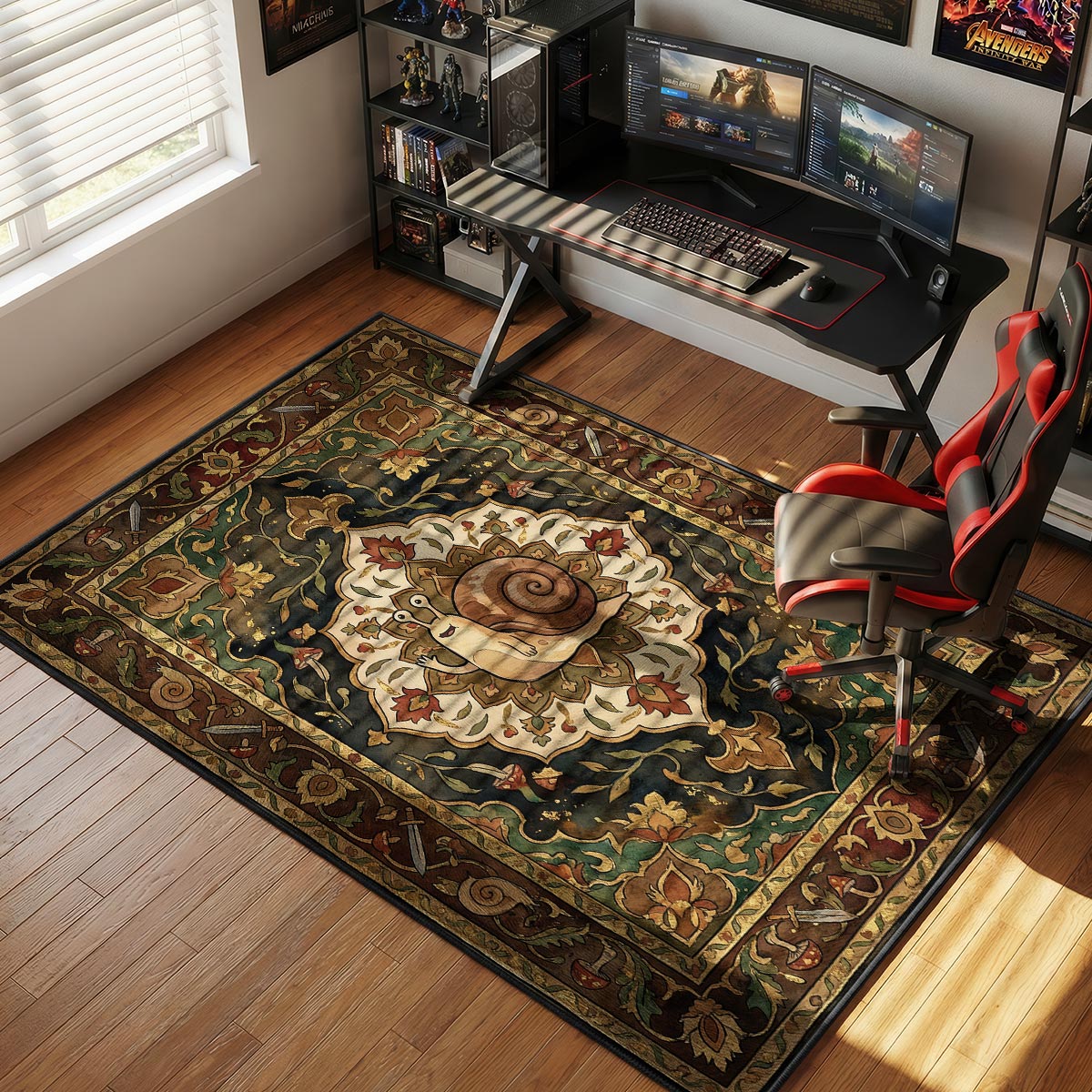 Waving Snail Easter Egg Adventure Time Room rug — main product view