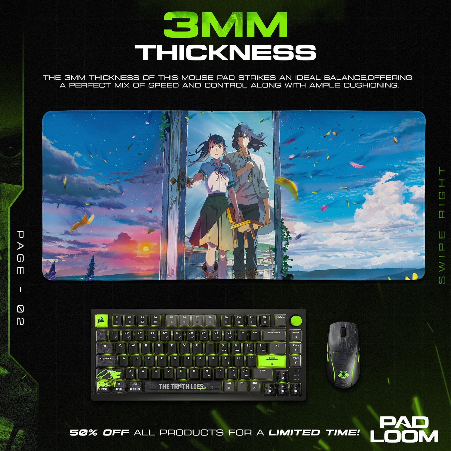 Weathering With You Mouse Pad – Sky Portal Anime Desk Mat Padloom