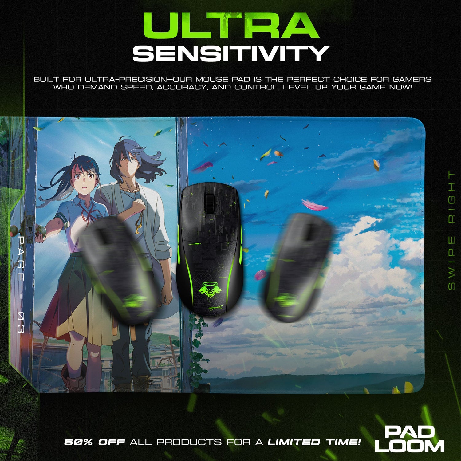 Weathering With You Mouse Pad – Sky Portal Anime Desk Mat Padloom