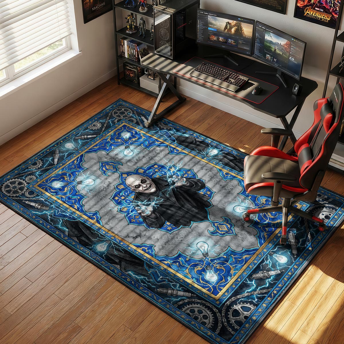Uncle Fester Electric Wednesday Fan rug — main product view