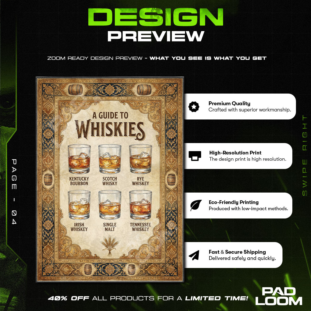 Whiskey Guide Spirits Kitchen Floor rug — main product view