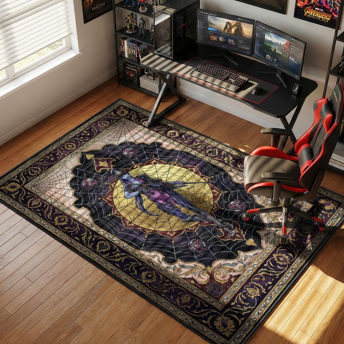 Widowmaker Sniper Web Rug - Overwatch Chair Mat