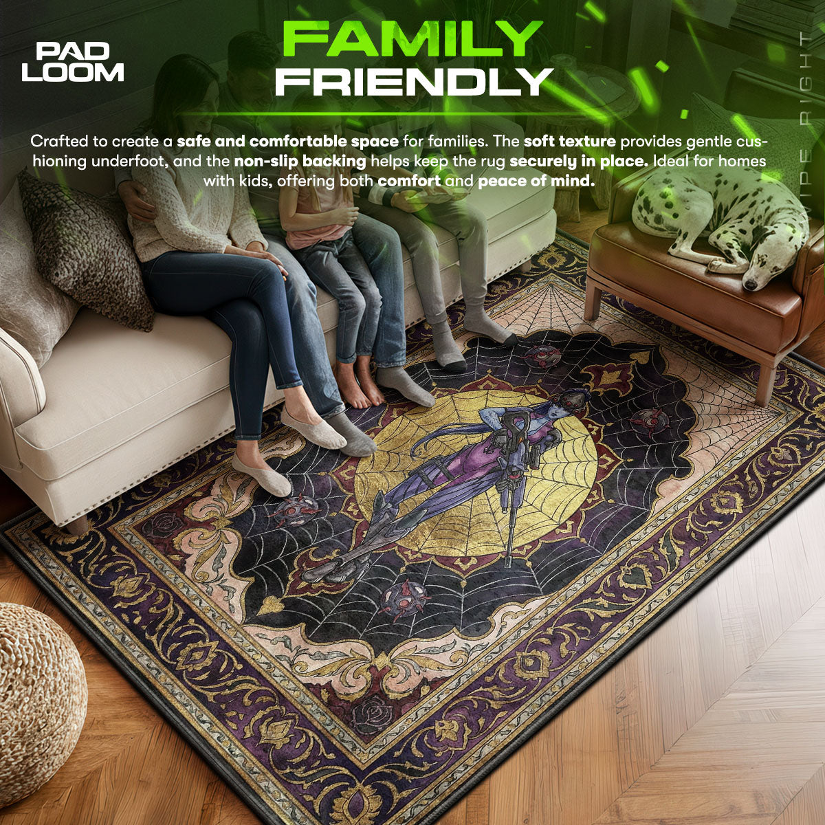 Widowmaker Sniper Web Rug - Overwatch Chair Mat