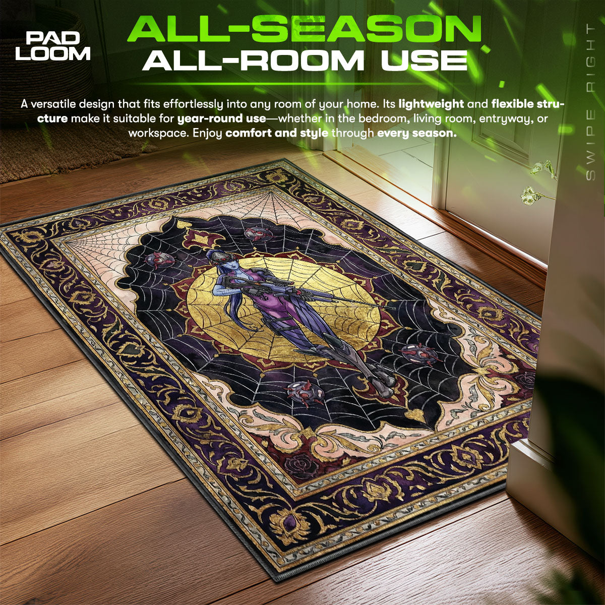 Widowmaker Sniper Web Rug - Overwatch Chair Mat