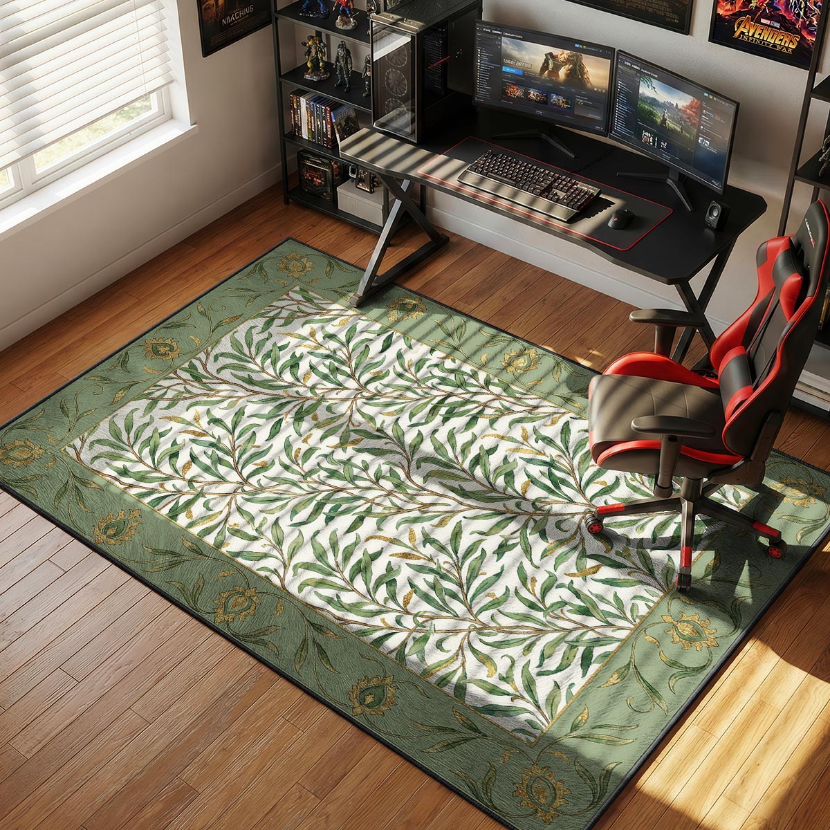 Detailed close-up of Willow rug pattern