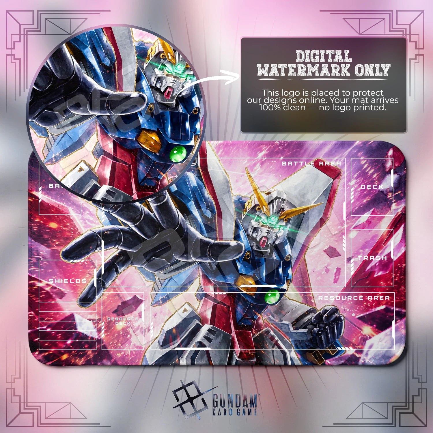 Wing Gundam Shatter Playmat - TCG Card Game Mat