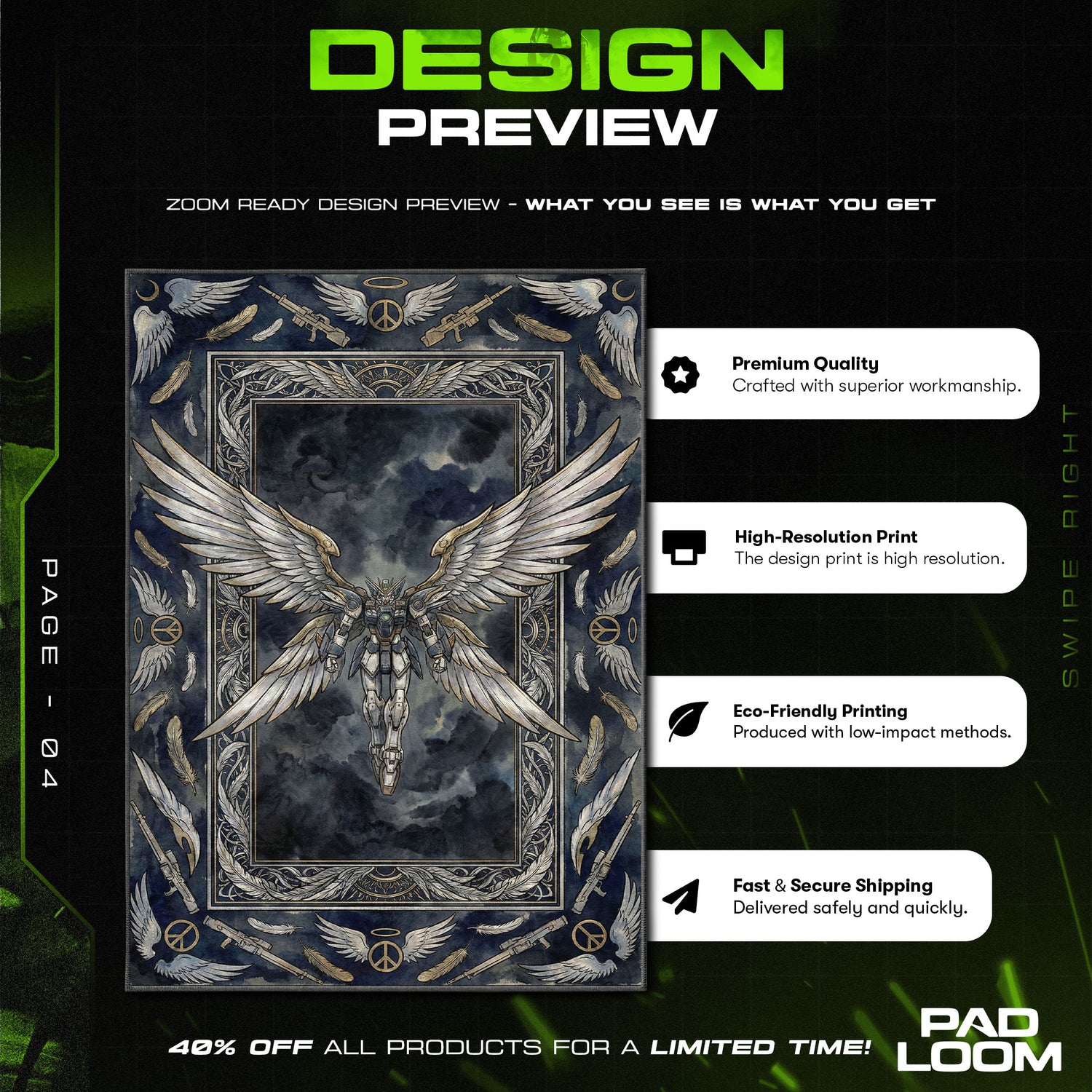 Chair character design printed on rug