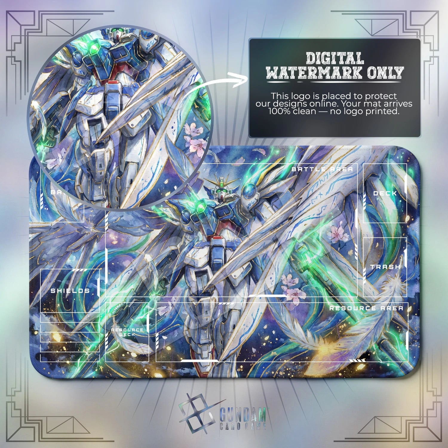 Wing Zero Requiem Playmat - Gundam TCG Card Game Mat