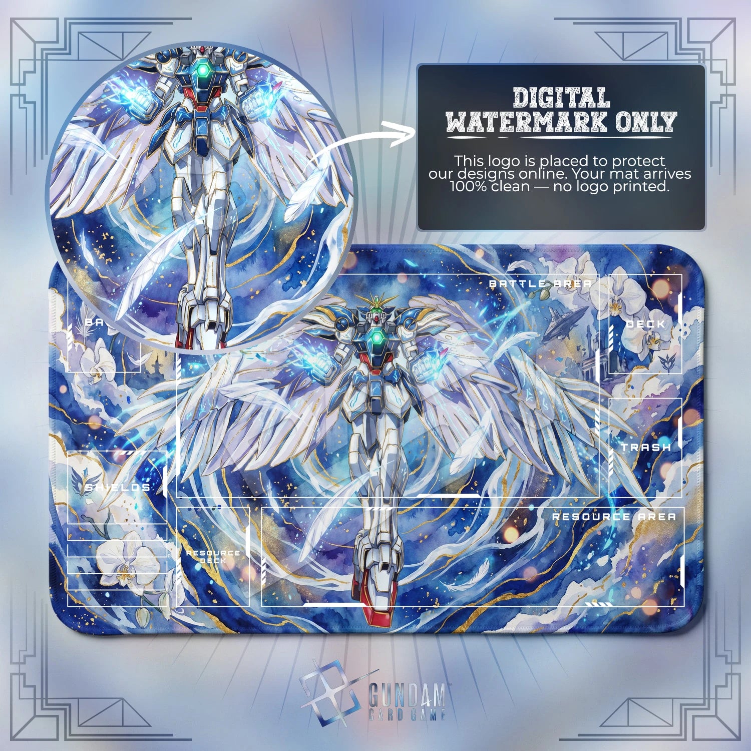 Wing Zero Seraph Playmat - Gundam TCG Card Game Mat