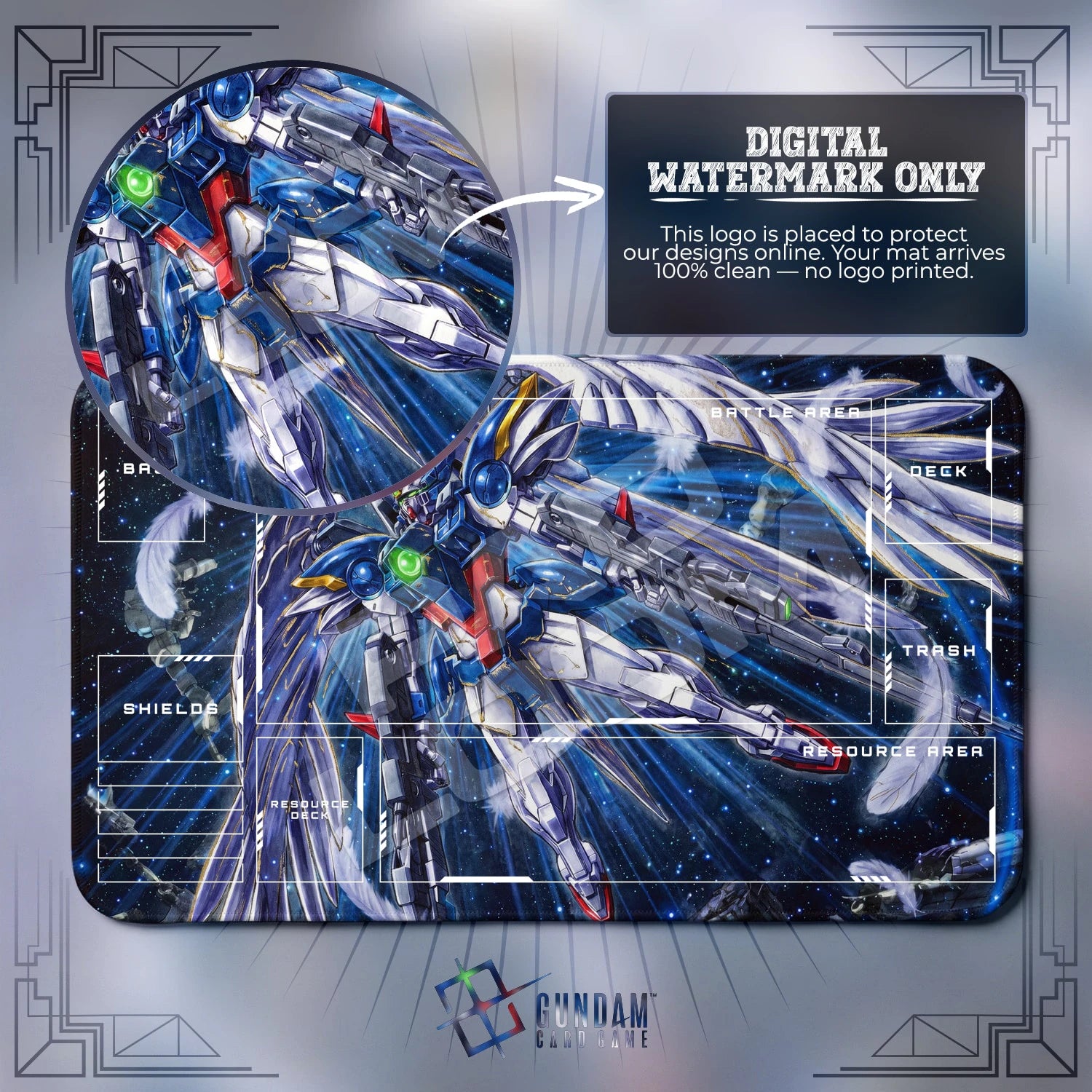 Wing Zero Stardust Playmat - Gundam TCG Card Game Mat