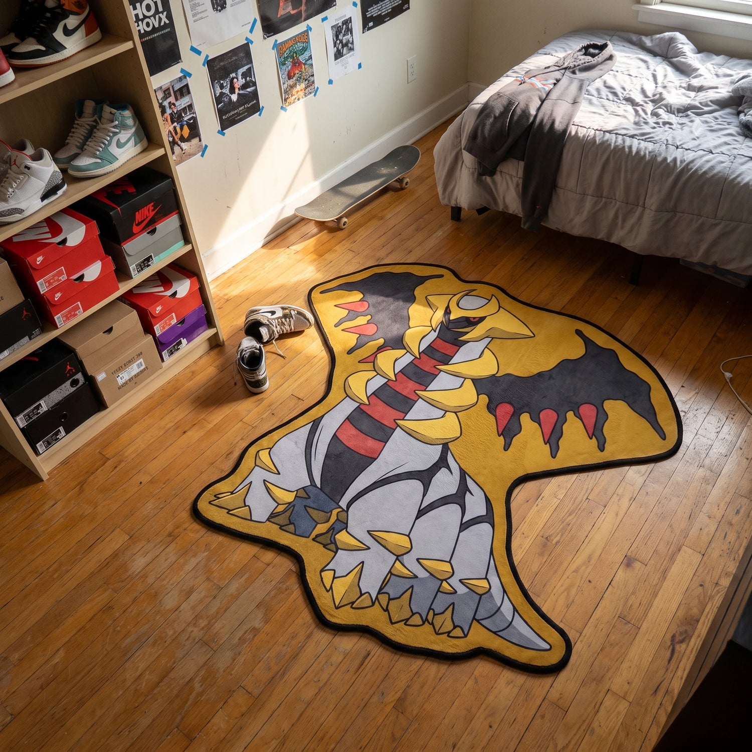 Winged Giratina Rug - Shaped Anime Area Rug