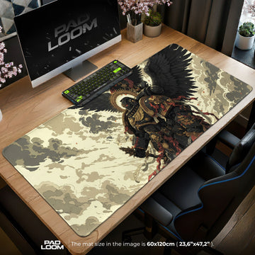 Winged Space Marine Mouse Pad – gaming desk mat by Padloom