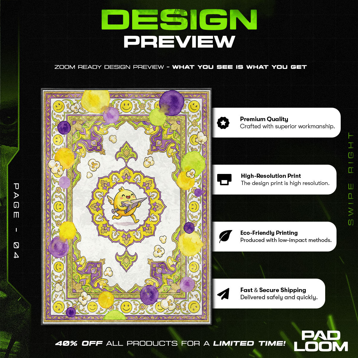 Wingman Spike Plant Rug - Valorant Chair Mat